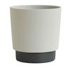 Ground Ceramic with Drainage Saucer Mino Size Crystal [yamatsu] Flowerpot, Pot, Planter, Hole, Included, Ware, No. 2.5 (S - Silver)