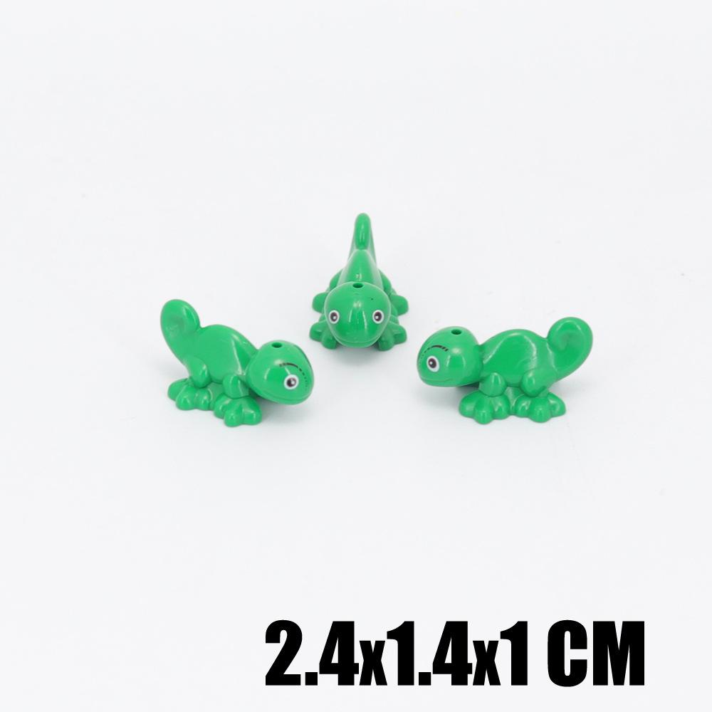 Cute Modeling Small Animals Assembled Building Block Scene Accessories Parts Chicken Husky Fighting Dog Flamingo Ornament