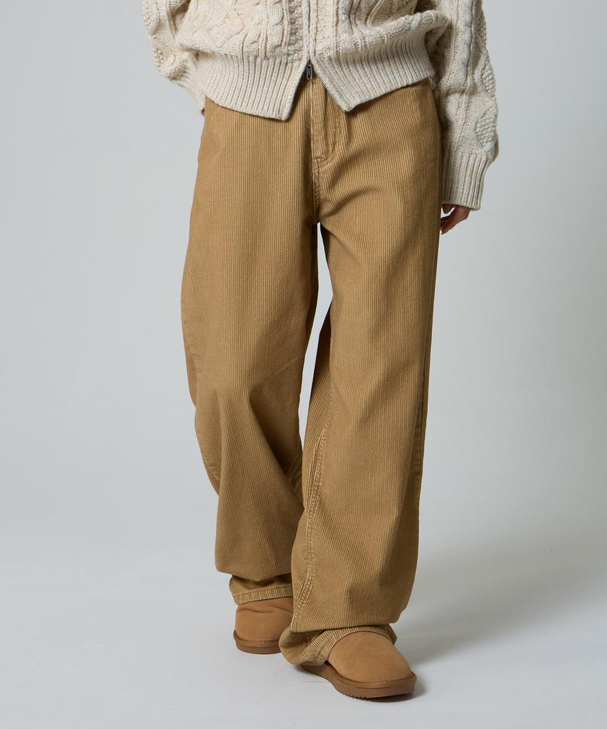 UNKNOWN PLANET Daily Wide Corduroy Pants Beige