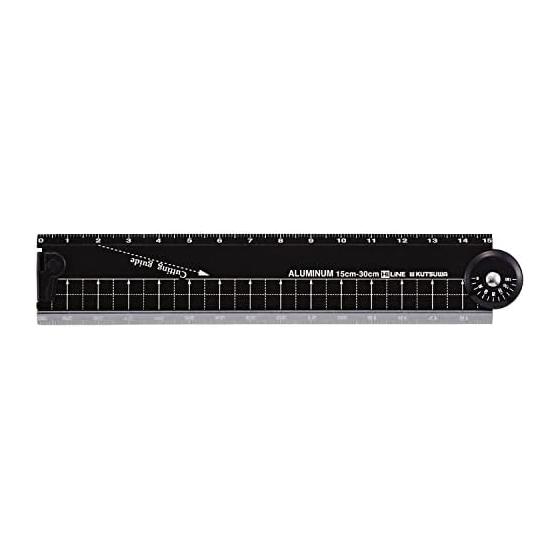 Kutsuwa Ruler Folding Aluminum Ruler 30cm Black XS05BK