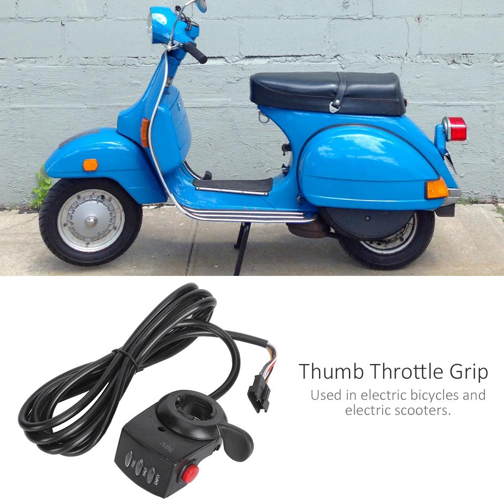36V Plumbic Acid Electric Quantity Display Speed Regulation Thumb Throttle Grip with Headlight