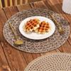 New Woven Dining Placemats Heat-resistant Round Insulation Mat Washable Boho Style Table Mat For Coffee Kitchen Dining Room