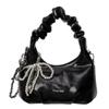 Fashion Rhinestone Bowknot Evening Bag Glitter Gold Silver Bow Chain Bag Clutch Bag for Women Female