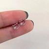 New S925 Silver Cat Stud Earrings - Cute Kitten Design for Women and Female Students