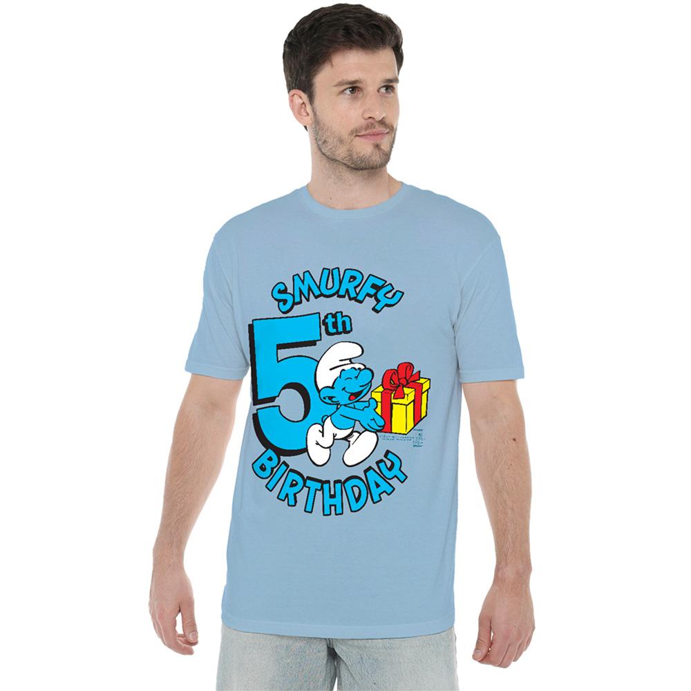 The Smurfs Unisex Adult Smurfy 5th Birthday T-Shirt