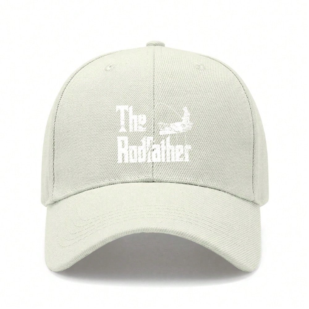 [Dad Hat Fishing] The Rodfather Print Polyester Adjustable Casual Outdoor Sports Baseball Cap For Men Women Father's Day Gift