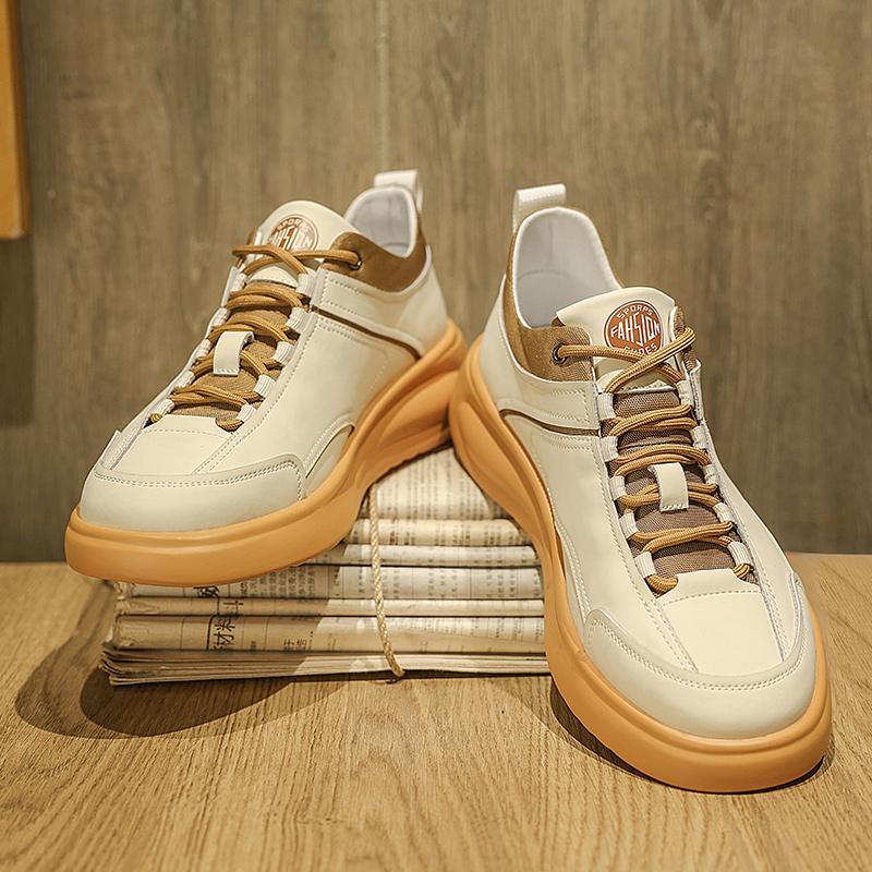 Genuine Leather Mens Sneakers Fashion Running Shoes Comfort Casual Shoes New Arrival Sports Footwear Versatile Treking Trainers