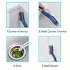 2Pcs 2-in-1 Crevice Cleaning Brush Hard Bristle with Hair Clip Gap Cleaning Brush Plastic Floor Seam Brush Kitchen Gadgets