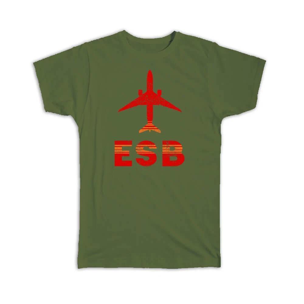 Gift T-Shirt : Turkey Ankara Esenboga Airport ESB Travel Airline Pilot AIRPORT S