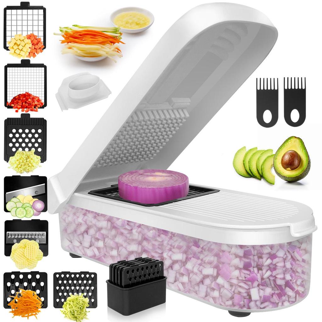 Multi-Function Manual Vegetable Cutter & Grater - Carrot & Potato Slicer