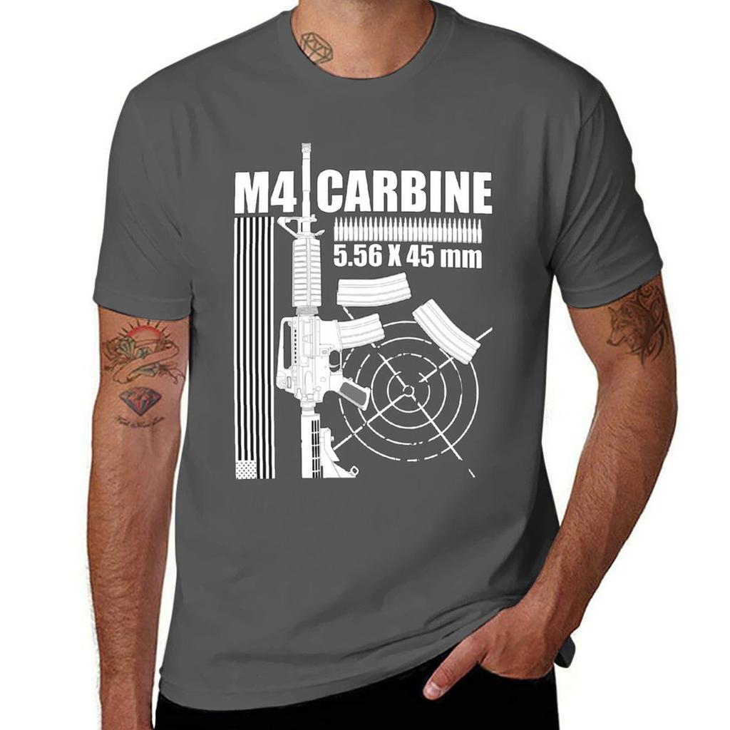M4 Carbine T-Shirt quick drying plain boys animal print anime Men's cotton t-shirt