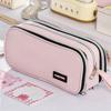 Large Capacity Pencil Case Zipper Design Stationery Organizer High Aesthetic Pen Bag  School Office