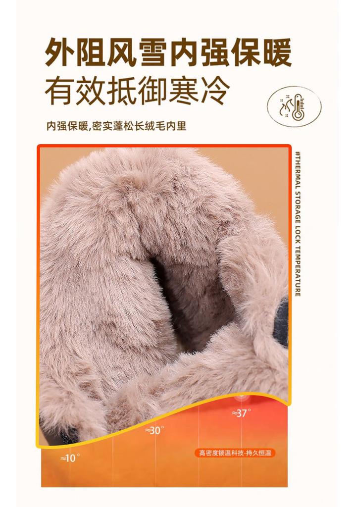 Women Winter Fleece Lined Thick Sole Non Slip Warm Casual Snow Boots