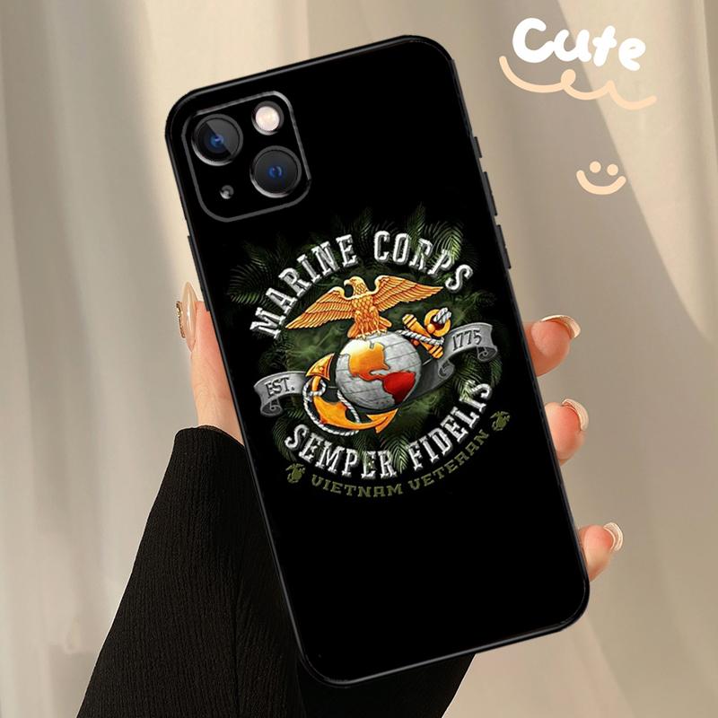 Veteran Marine Corps Phone Case For iPhone SE 2022 XR X XS Max 7 8 Plus 12 13 Mini 11 12 13 14 15 Pro Max Cover