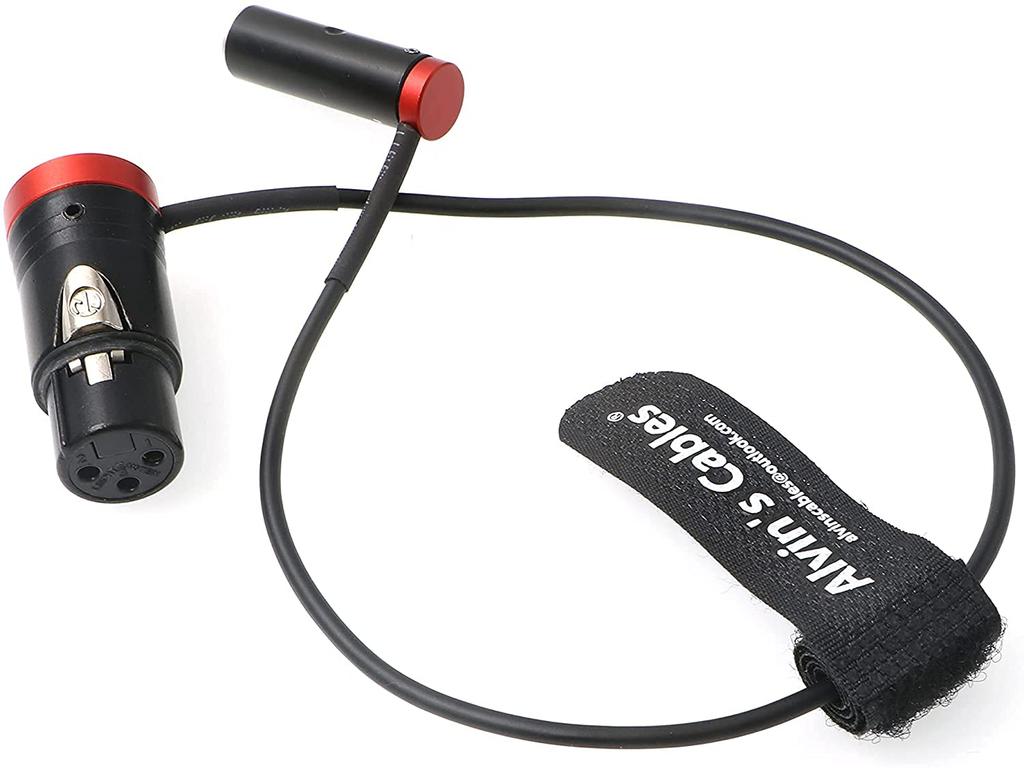 Low-Profile 3-Pin Mini-XLR Male to Full-Size XLR Female Audio Cable for BMPCC 4K 6K Camera Video Assist, Original Connector, Color: Alvin's Cables,