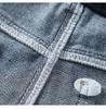 Dark Blue High-Waist Slimming Straight-Leg Cropped Jeans for Women - Spring 2025