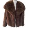 Women Fashion Cropped Faux Fur Jacket Coat Long Sleeve Front Snap-button Female Outerwear Chic Lapel Collar Thick Coat