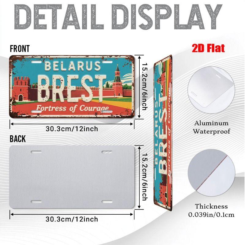 Urban City Theme Metal Tin Sign for Bar Garage Interior