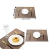 Pvc Rectangular Dining Placemat With Geometry Pattern For Restaurant Decor