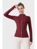 Available: Original Gold Quick-Dry Slimming Fitness Jacket with Stand-Up Collar and Long Sleeves for Running & Yoga.