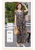 Elegant Plus Size Summer Short Sleeve Two-Piece Set for Middle-Aged Women 2026