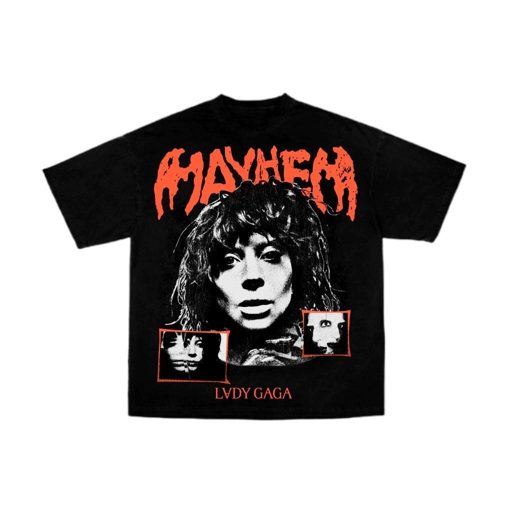 2026 Fashion Singer LADY GAGA TShirt Unisexs Womens Cotton Tee Summer Casual Short Sleeve Round Neck Clothing Loose Tops Y2KTrend