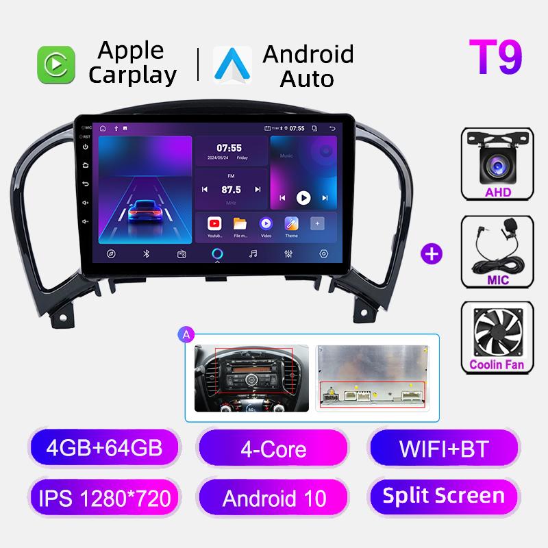 4G WIFI Car Radio Android 12 For Nissan Juke YF15 2010-2014 Multimedia Video Player BT Carplay GPS Navigation Head Unit No DVD