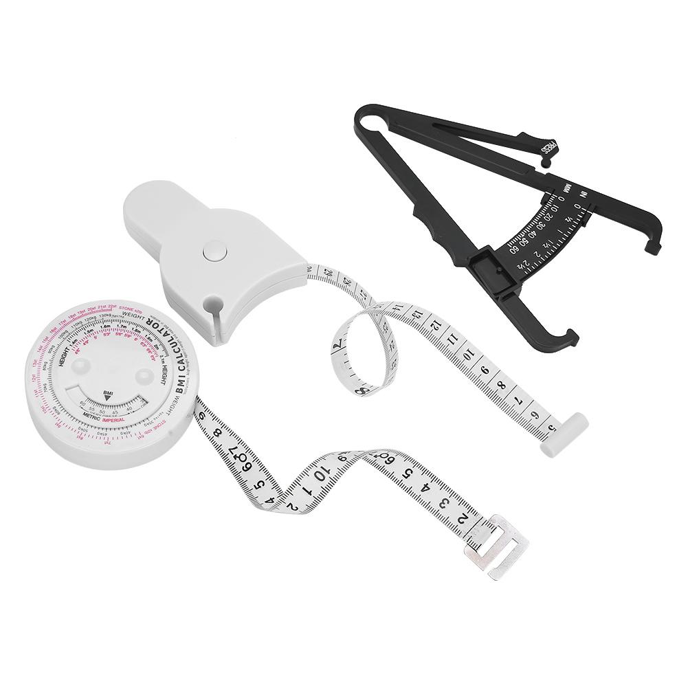 Body Fat Tester Retractable Waist Measuring Tape BMI Measuring Tool Weight Loss Caliper