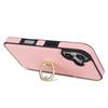 For iPhone 17 Case Ring Kickstand PU + TPU Card Holder Phone Cover
