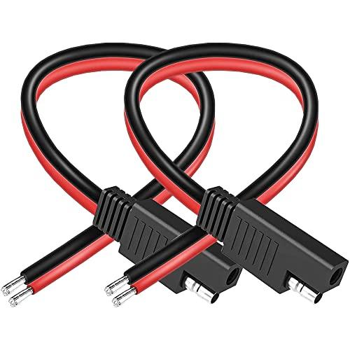 

Комплект удлинительных кабелей с разъемом SAE, 2 шт., 2-контактный кабель, удлинитель SAE, адаптер шнура питания, удлинительный кабель-адаптер, разъем-адаптер для DIY, 12 В, 10 А, Suita