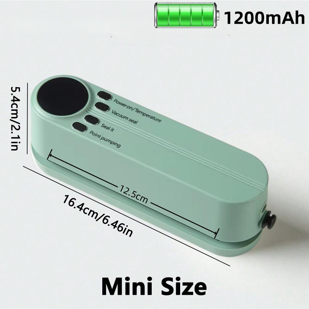 Mini přenosná vakuová svářečka Fresh těsnící stroj Domácí LED displej 1200mAh Bezdrátová plně automatická vakuová svářečka Svářečka plastů