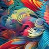 5D DIY Full Round Drill Diamond Painting Colorful Chicken Kit Home Decor 40x40cm