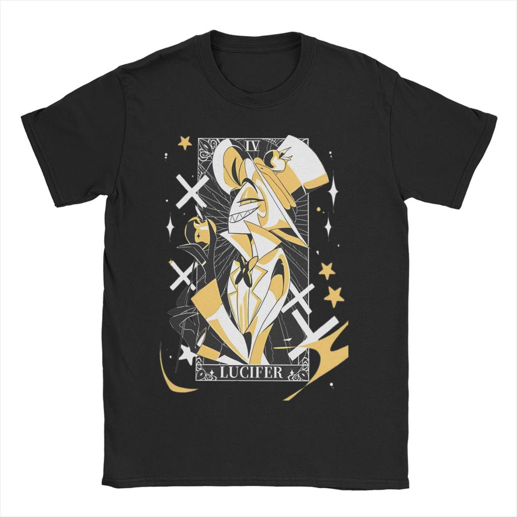 Vox Hazbined Hotels Men Women T Shirt Black Comedy Humor Tee Shirt Short Sleeve TShirt 100 Cotton Printed Clothing