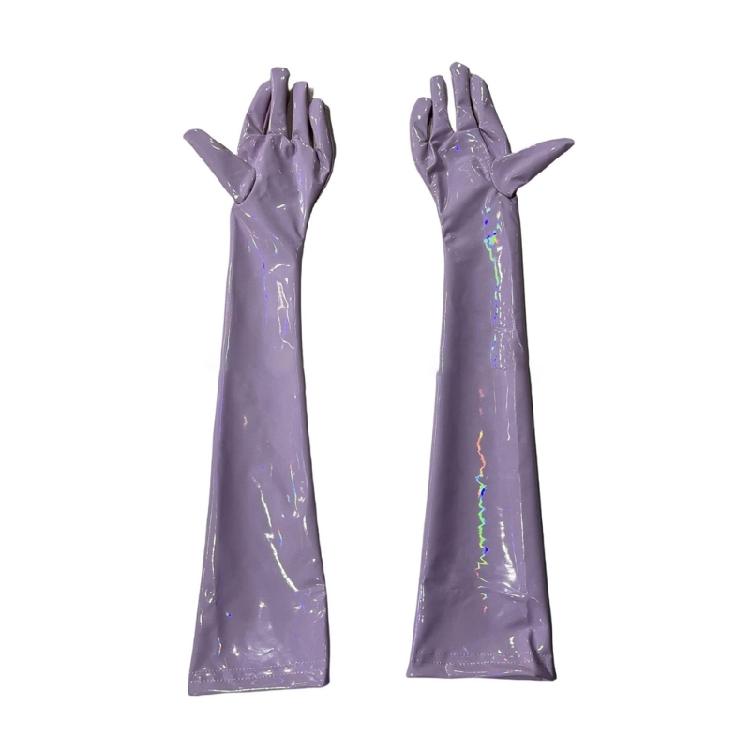 Elegant High Gloss Tight Gloves PU Leather Long Gloves for Fashionable Women Evening Event and Themed Parties Gathering