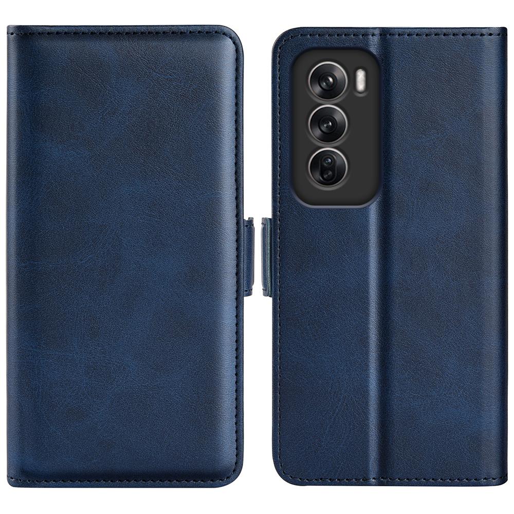 For Oppo Reno12 5G (Global) Phone Case Calf Texture Leather Stand Wallet Cover
