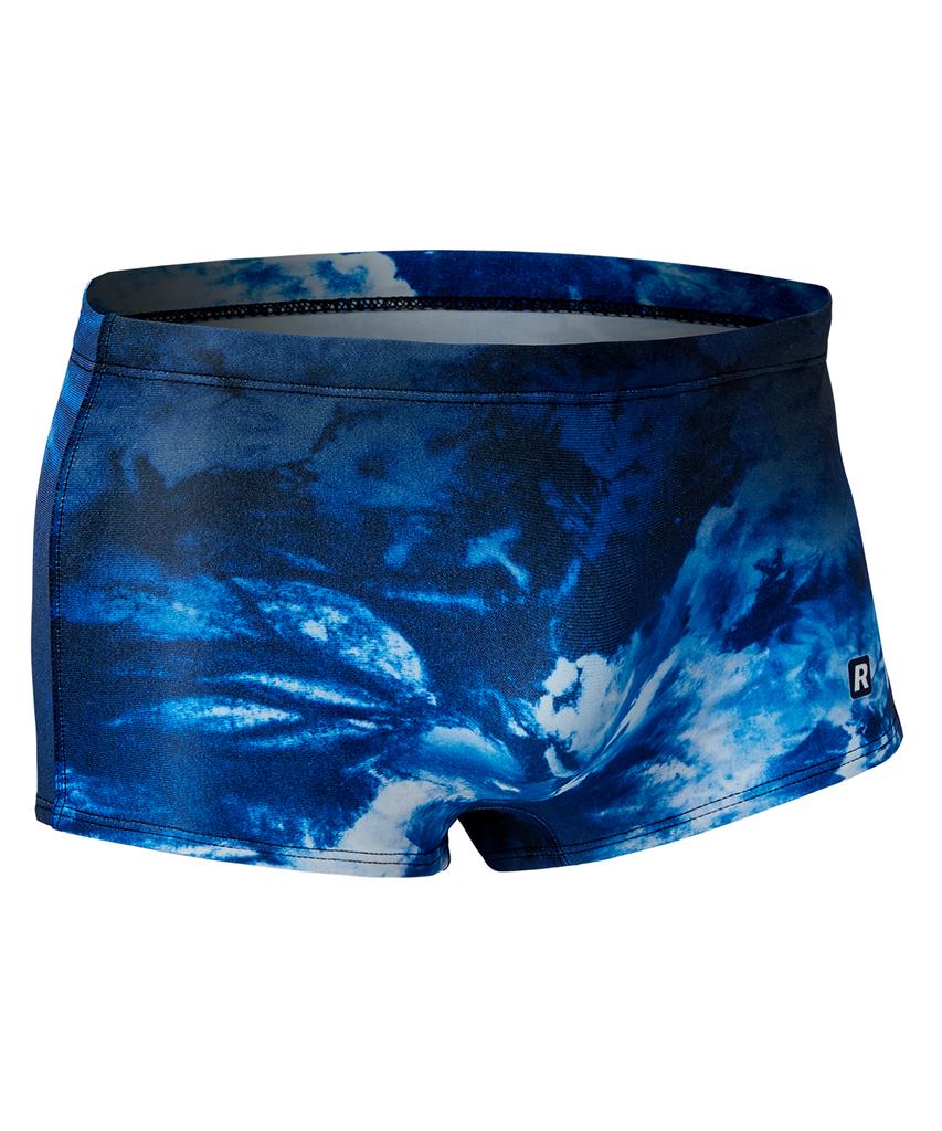 Laelliseupocheu [Osmr672 Blu] Mono Flower Sturdy Short Square Men'S Swimsuit Blue