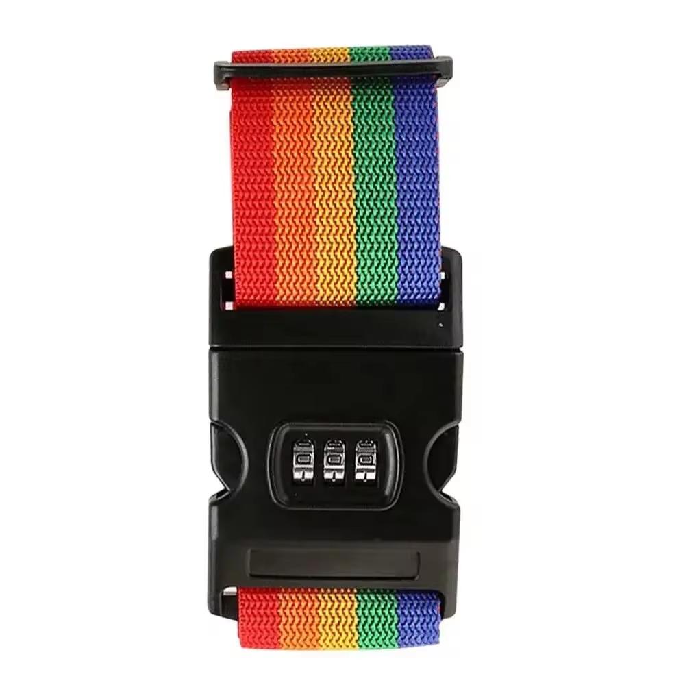 

Luggage Strap Anti-theft Luggage Buckle Password Adjustable Bundling Packing Baggage Belt Suitcase Trunk Belts Bag Accessories різнокольоровий