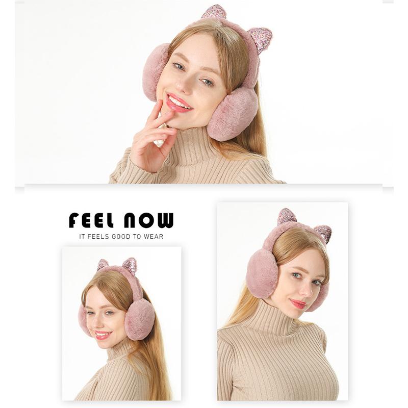 Căști pentru urechi pentru femei pentru copii Căști pentru urechi minunate, drăguț, ureche de pisică, bentita de iarnă, încălzitor pentru urechi