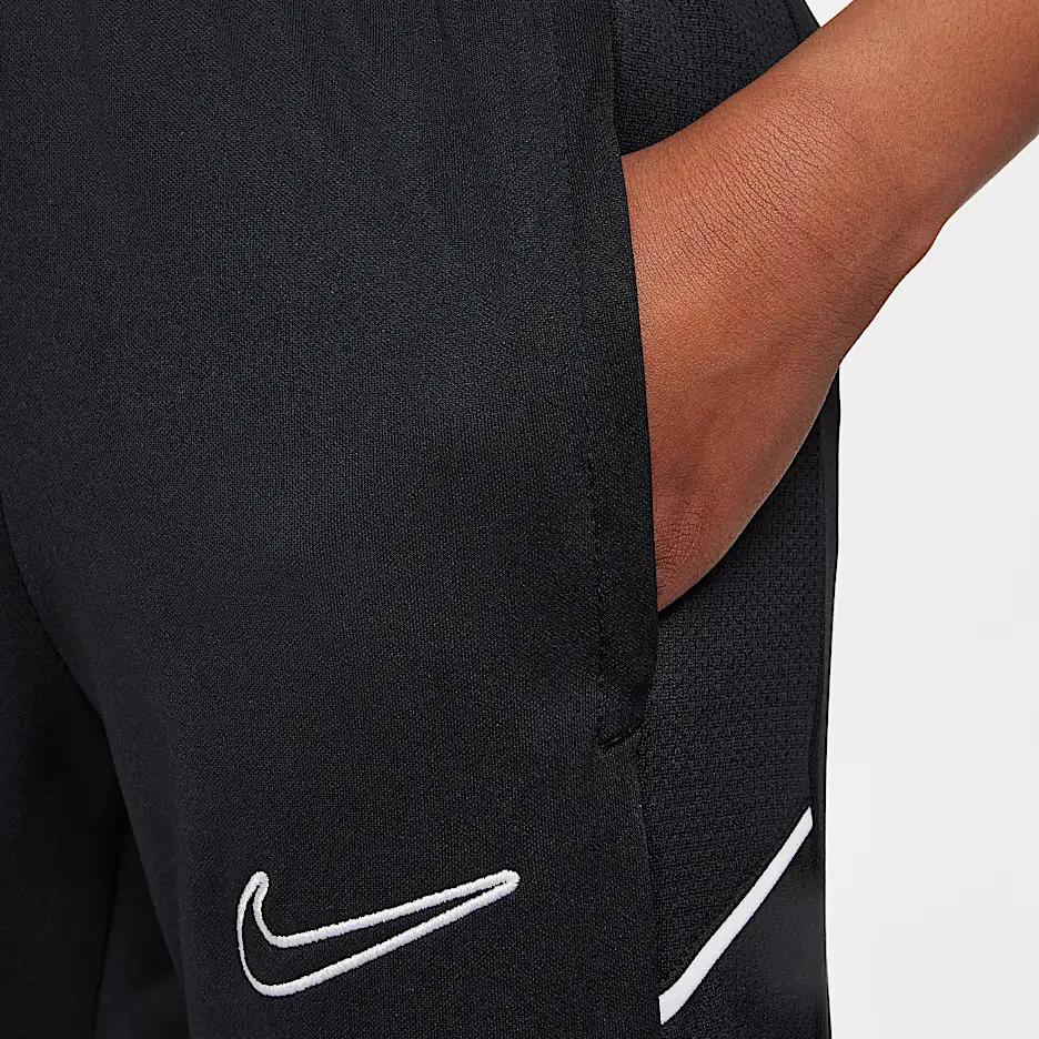 Nike Academy Swoosh Dri-FIT Knit Sports Pants Kids Bottoms Black White HJ3720-010