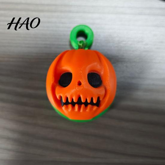 Pumpkin Fidget Spinner Rotating Halloween Toy, Stress Relief Ghost Face Toy Spinner, 3D Printed for Keychain Pendant Creepy