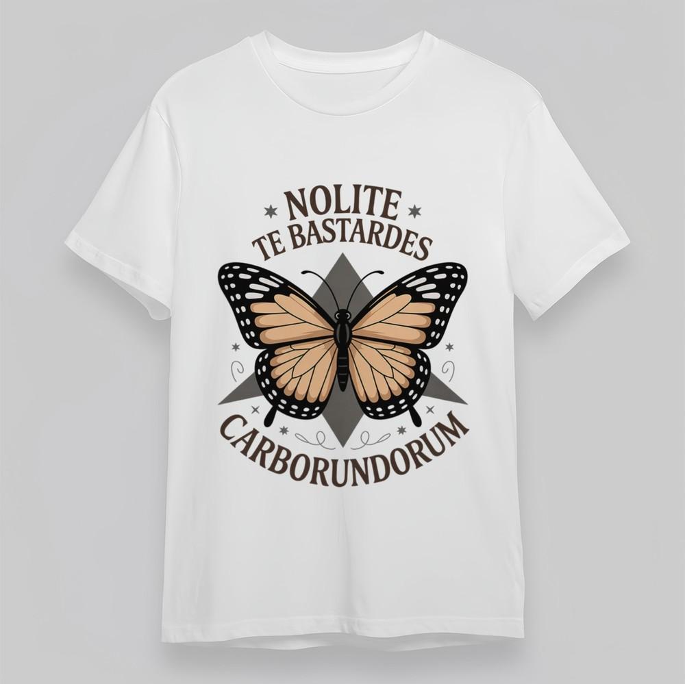

Women s Oversize Comfortable Classic T-Shirt Vintage Latin Phrase Butterfly Tee 2XL