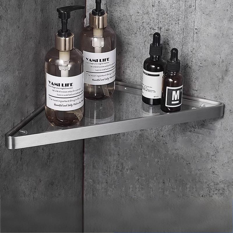304 Stainless Steel Corner Glass Shelf for Bathroom or Shower