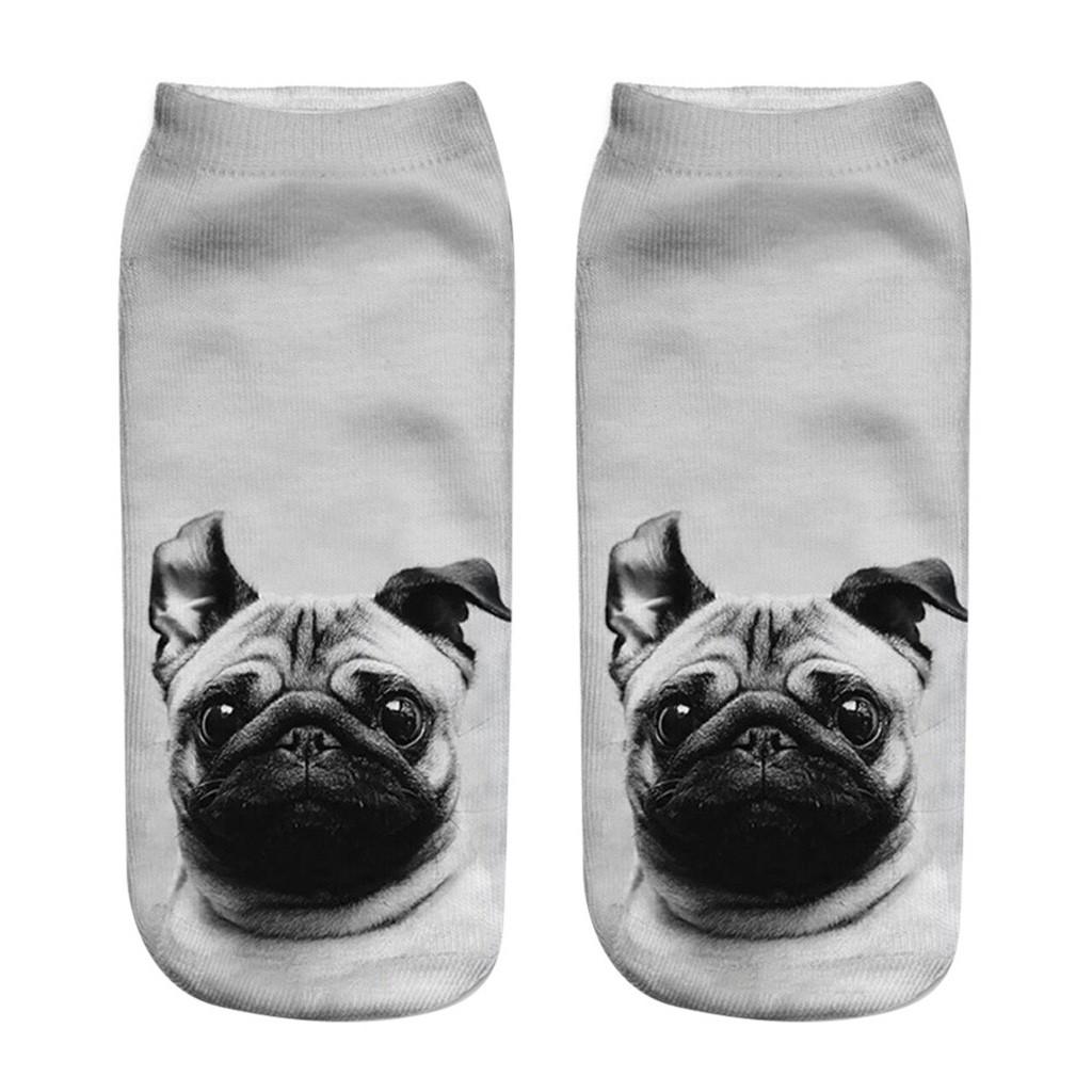 Popular Funny Unisex Short Socks 3D Dog Printed Anklet Socks Casual Socks