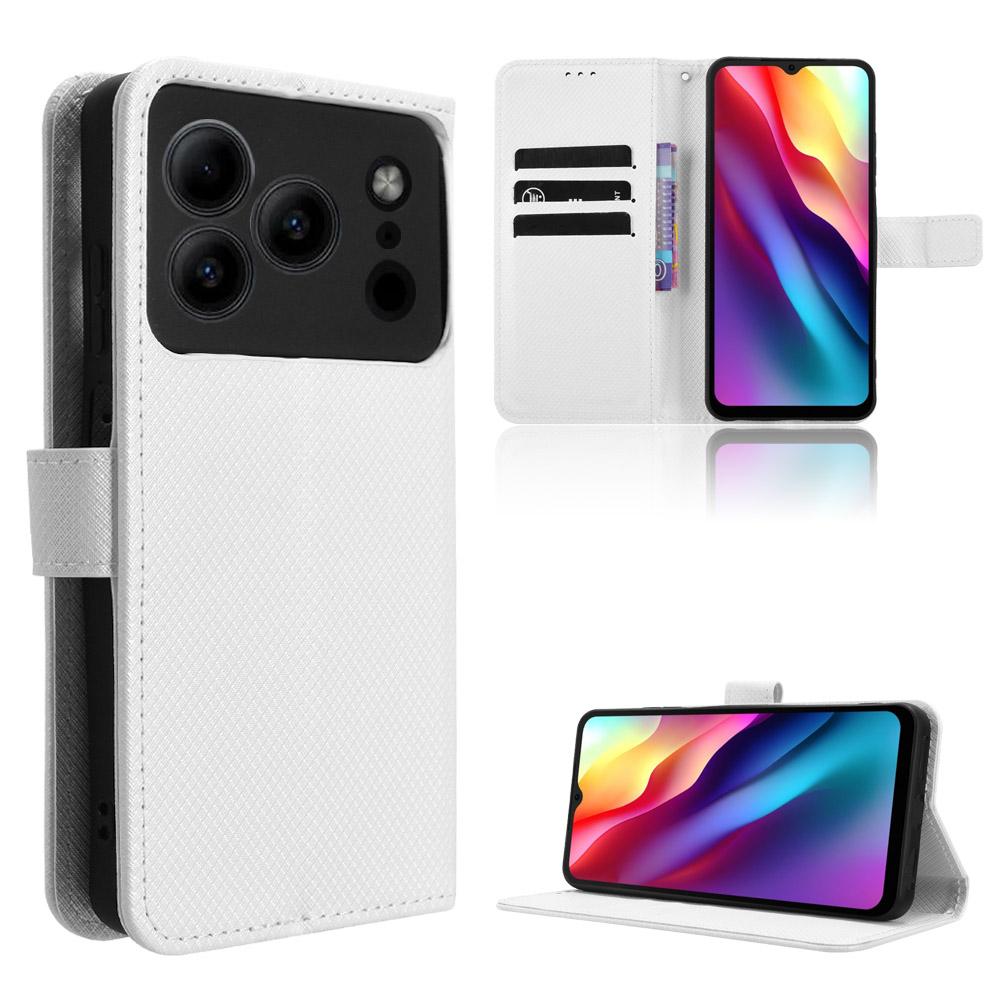 

Чохли-книжки для Doogee Note 56, Note 56 Pro зі штучної шкіри, повний захист корпусу, протиударний, міцний, ретро чохол для телефону білий