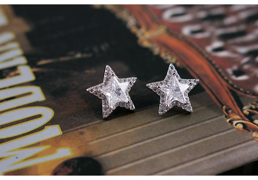 Elegant Star Crystal Lapel Pin for Men and Women - Micro-Paved Zircon Collar Accessory