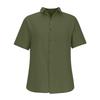 Spring Summer Men's Casual Cotton Linen Color Short Sleeve Shirts Loose Shirts