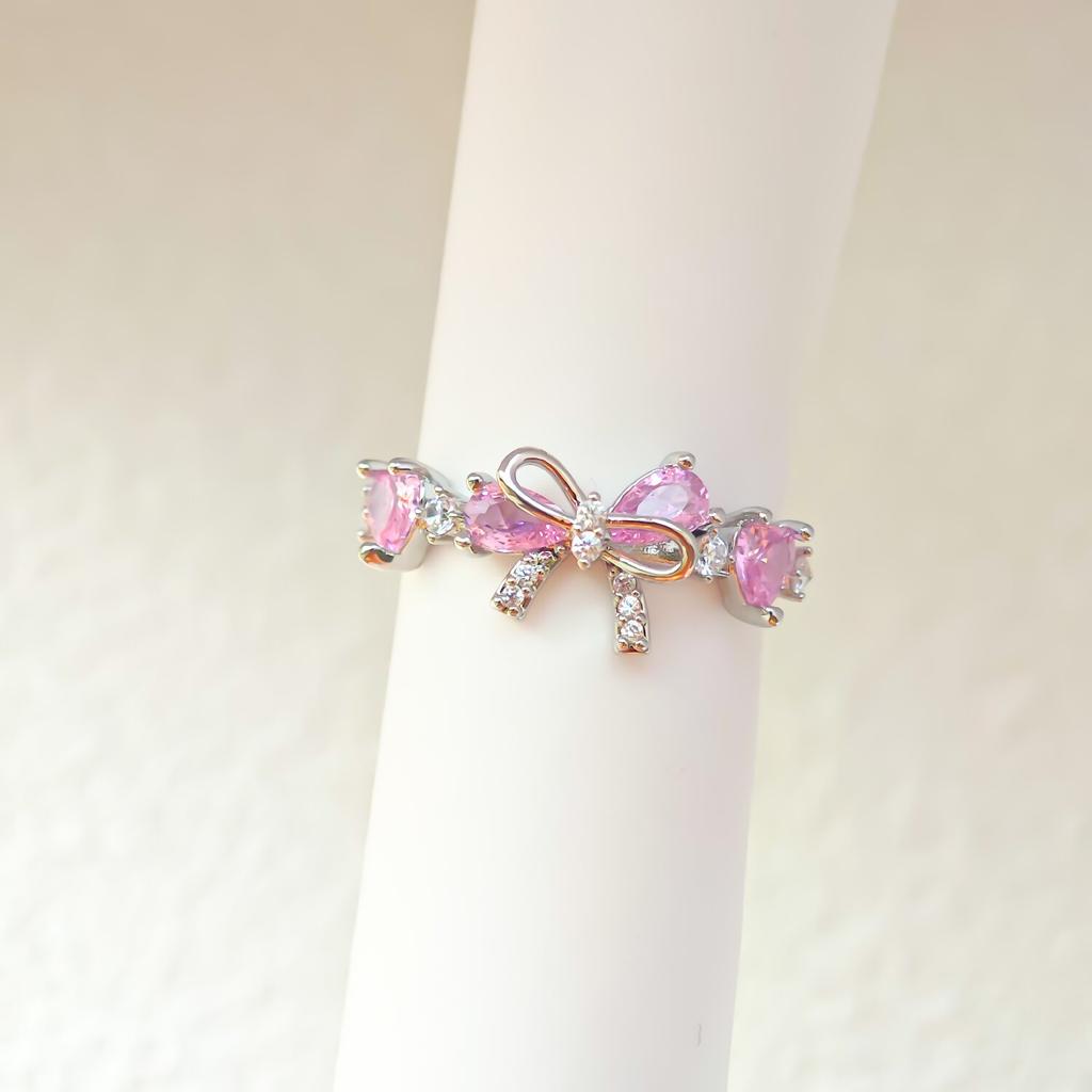 New Cute Colorful Zircon Flower Ring For Women Girl Fashion Vintage Zircon Adjustable Rings Jewelry Gift