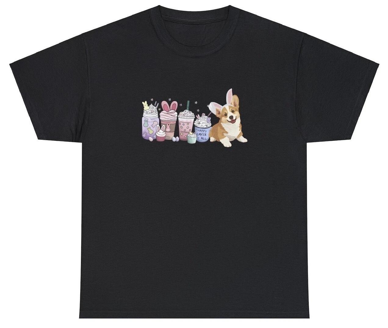 

Corgi T Shirt Cute Welsh Dog Mom Coffee Humor Silly Mothers Day Gift Tee 3XL