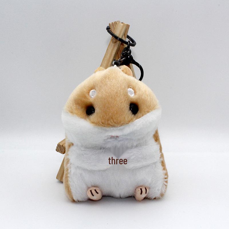 Adorable Hamster Plush Keychain Backpack Accessory - Perfect Gift for Girls