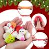 20 Stück Weihnachts-Mochi Squishies Spielzeug Weihnachtsmann Schneemann Quetschen Stressabbau Spielzeug für Kinder Weihnachtsgeschenk Klassenzimmer Belohnungen